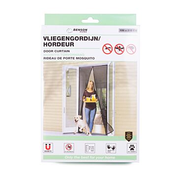 013468 Hordeur vliegengordijn magnetisch 100 x 210 cm