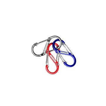 013668 Karabijnhakenset dubbel 3 dlg 3 x 50 mm