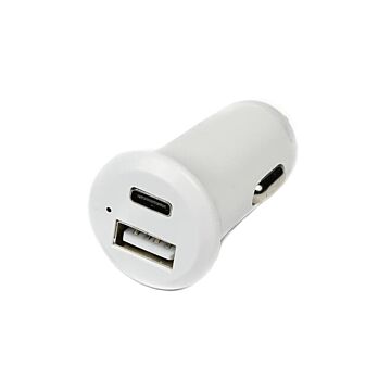 013724 Autolader USB A + USB C 3A 12-24V
