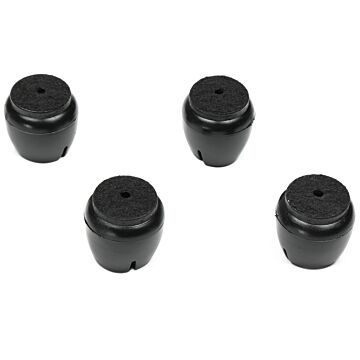 013830 Stoelpoot beschermers PVC + vilt zwart