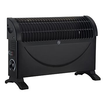014013 Convector heater 750-1500 Watt klein zwart