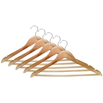 014130 Kledinghangers 5 dlg hout
