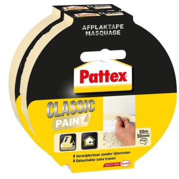 014170 Pattex afplaktape classic paint 30 mm x 50 mtr 2 dlg