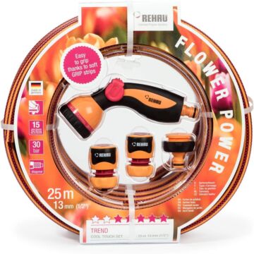 014748 Rehau Tuinslangset 25 mtr compleet rood