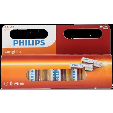 014750 Philips Longlife AA 12 dlg