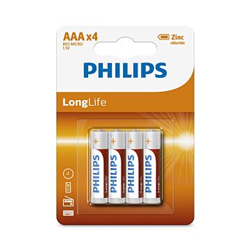 014751 Philips Longlife AAA 4 dlg