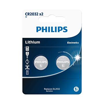 014756 Philips CR2032 2 DLG