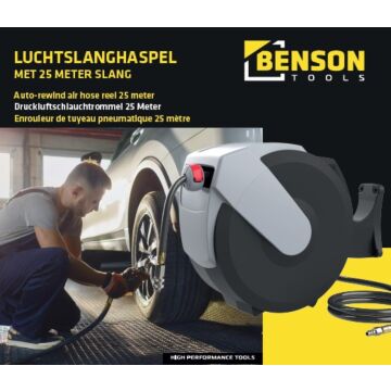 015102 Luchtslanghaspel 25 meter