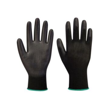 015148 Werkhandschoenen PU zwart maat 10