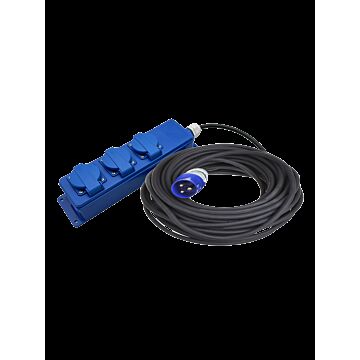 015438 CEE Stekkerdoos 3-voudig IP44 20 mtr