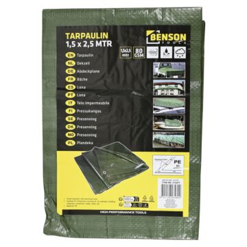 015477 Dekzeil 1,5 x 2,5 mtr groen