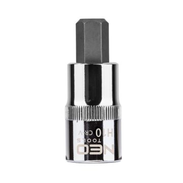 NEO Inbusdop H10, 55mm 1/2 aansluiting, S2 Staal, TUV M+T