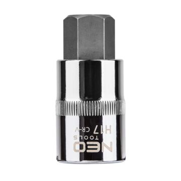 NEO Inbusdop H17, 55mm 1/2 aansluiting, S2 Staal, TUV M+T