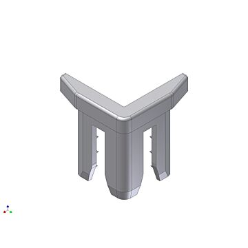 AluArt EINDSTUKJE RVS HOEKBESCH 25mm PK 1ST