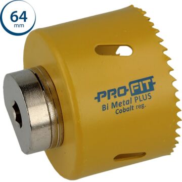 ProFit BiMetal PLUS gatzaag 64 mm met regelmatige vertanding.