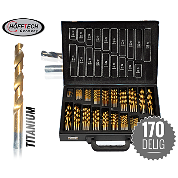 HSS Borenset 170-delig Titanium gecoat