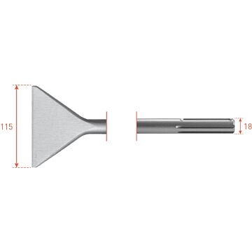 Rotec SDS-MAX Spadebeitel  115x350mm