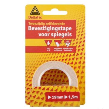 BEVESTIGINGS TAPE VOOR SPIEGELS, DUBBELZIJDIGE TAPE WIT 1.5M 