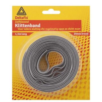 KLITTENBAND (ZELFKLEVEND) GRIJS 20MM