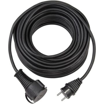 Brennenstuhl IP44 rubberen verlengsnoer 25m zwart H05RR-F 3G1,5