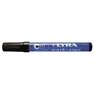 LYRA Merkstift permanent, punt 2-6 mm zwart