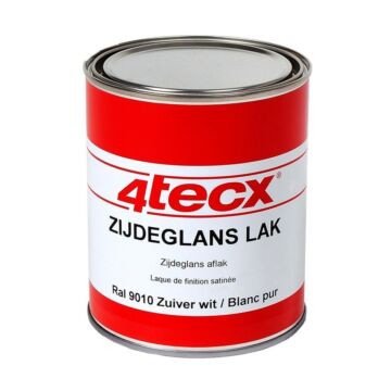 4tecx Zijdeglans lak RAL 9010 zuiver wit 0,75ltr