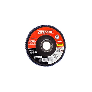 4tecx Vlaklamellenschijf Mega-Line pro 125 x 22 mm R828 korrel 80