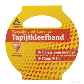DUBBELZIJDIGE TAPIJTTAPE, TAPIJTKLEEFBAND 5M. 50MM
