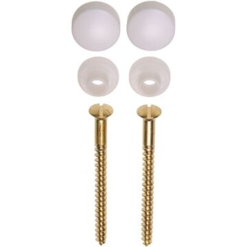 FISI FISI closet beves.set DIN95 5.5x100 mess, plug, rozet en afdekkap wit