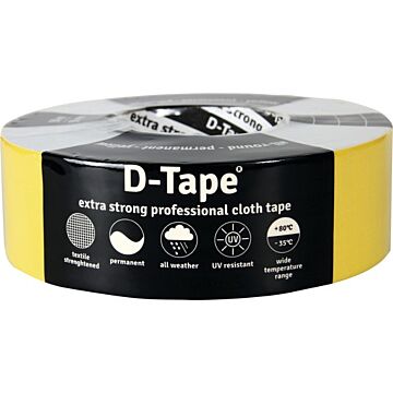 D-TAPE PERMANENT GEEL 50MX50MM, DUCT TAPE