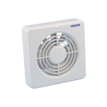 Nedco BV Badkamer/Keukenventilator CR 150 VT ABS, kunststof wit