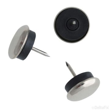 METALEN GLIJNAGEL, MEUBELGLIJNAGEL MET RUBBER, 30 MM