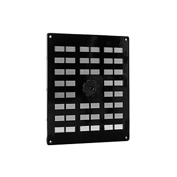 Nedco BV Aluminium schuifrooster 250x200mm met gaas en draaiknop, zwart