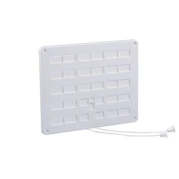 Nedco BV Afsluitbaar ventilatierooster 300x250mm met gaas PS, kunststof wit