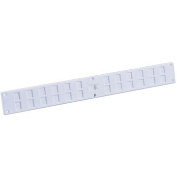 Nedco BV Afsluitbaar ventilatierooster 370x40mm met gaas PS, kunststof wit