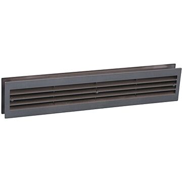 Nedco BV Deurventilatierooster 455x90mm PS, kunststof RVS