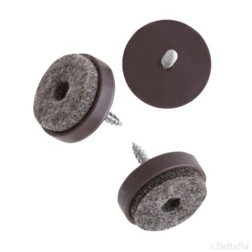 MEUBELVILTGLIJDER, VILTGLIJDER MET SCHROEF,KUNSTSTOF 20MM