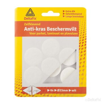 ANTI-KRASVILT 33 MM ROND WIT