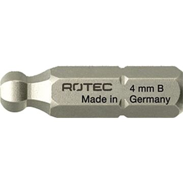 Rotec PRO Insertbit inbus SW5,0 L=25mm C 6,3 Kogelkop BASIC