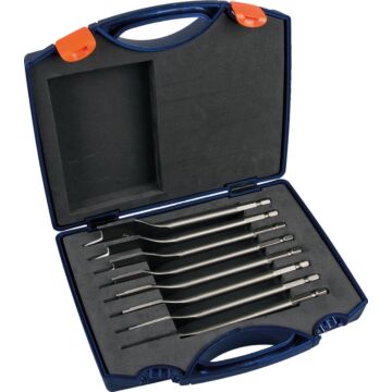 Rotec 8 dlg.Speedborenset 12-14-16-18-20-22-25 en 32 in kunststof koffer