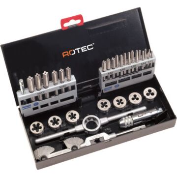 Rotec 17 dlg. Cass. Handtappen + Snijplaten  M3-M12