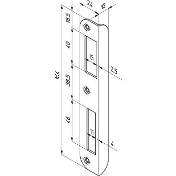 Nemef HOEKSLUITPLAAT HP 646/12 RS