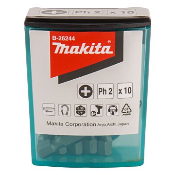 Makita B-26244 Schroefbit PH2X50mm 10 stuks