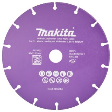 Makita B-53702 Doorslijpschijf 180x22,23x1,3mm