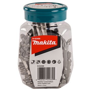 Makita B-62468 Schroefbit PH2X50mm in pot 100 stuks