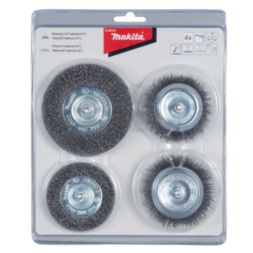 Makita D-65729 Borstelset 4-delig kom/rond