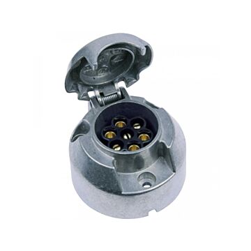 Aanhanger stekkerdoos, stekkerplug 7-polig, metalen behuizing