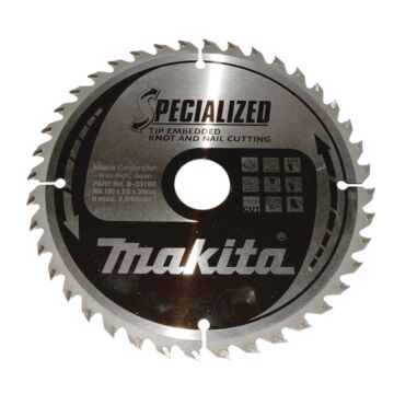 Makita B-33180 Cirkelzaagblad Hout (noest/spijker)