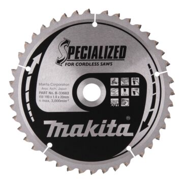 Makita B-33663 Afkortzaagblad Hout