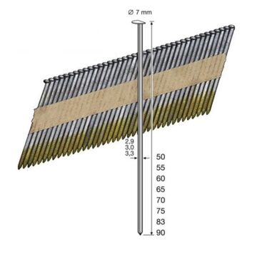 Dutack Fasteners Clipped Head Nail 2,8x50mm 34° verzinkt glad